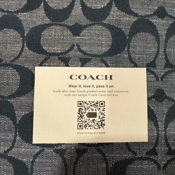 Coach Hudson Double Handle Tote in Signature Chambray Denim Blue New with Tags - Picture 6 of 9